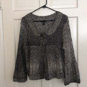 Black and white sweater cardigan